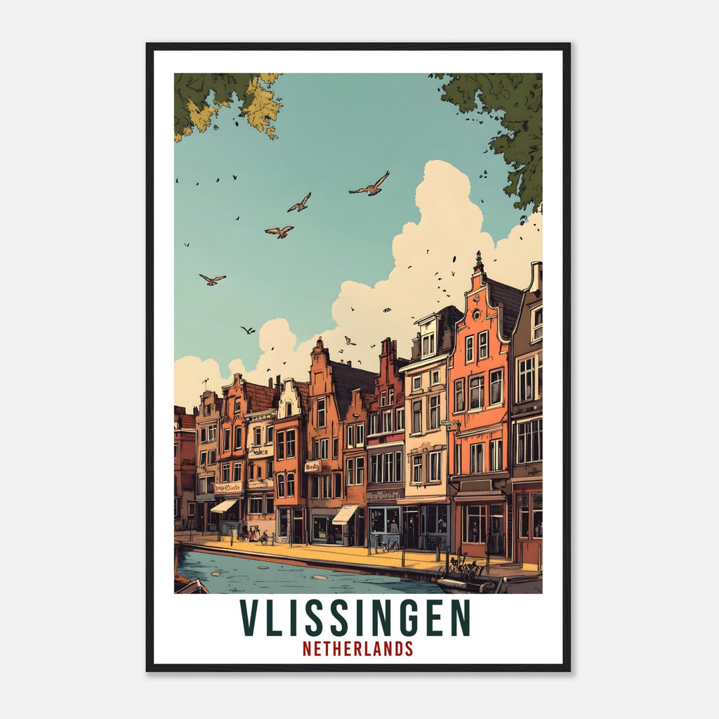 Vlissingen Travel Print Netherlands Decor Vlissingen Wall Art Gift Wall Hanging Vlissingen Dutch Artwork Travel Poster Holland Travel Art