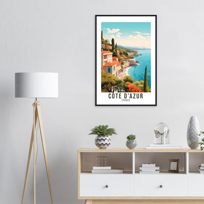 Côte D'azur Travel Print France Wall Art Côte D'azur Wall Hanging Home Décor France Gift Art Lovers French Art Lover Gift Côte D'azur Print