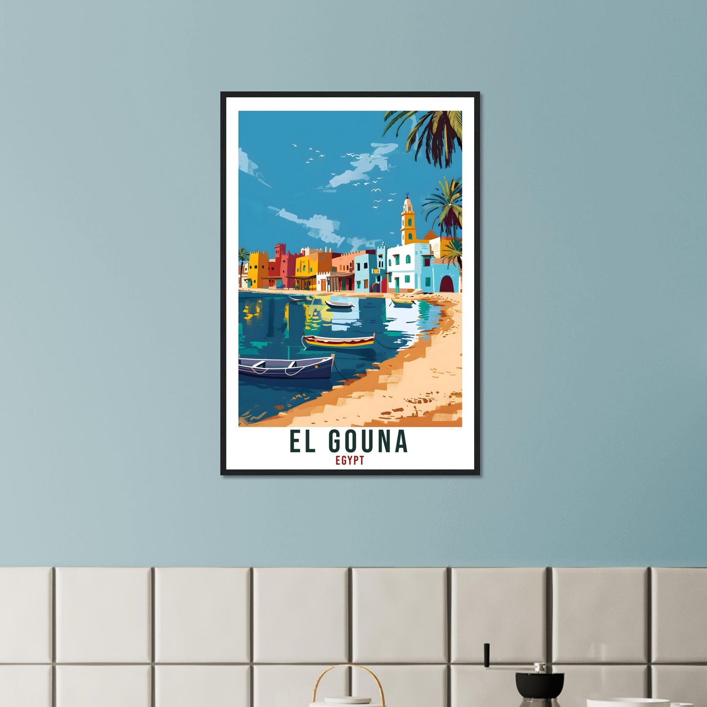 El Gouna Egypt Travel Print Egypt Wall Art Wall Hanging Home Décor El Gouna Gift Art Lovers Egypt Artwork Gift Print African Landmark Poster