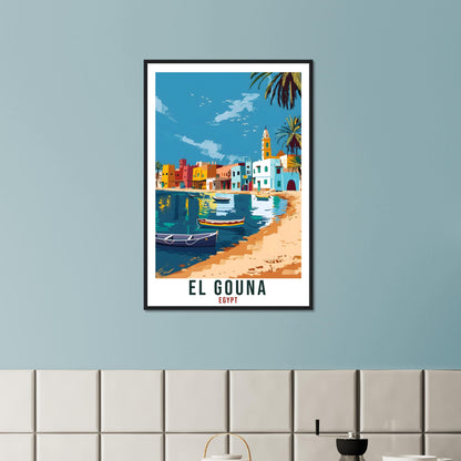 El Gouna Egypt Travel Print Egypt Wall Art Wall Hanging Home Décor El Gouna Gift Art Lovers Egypt Artwork Gift Print African Landmark Poster