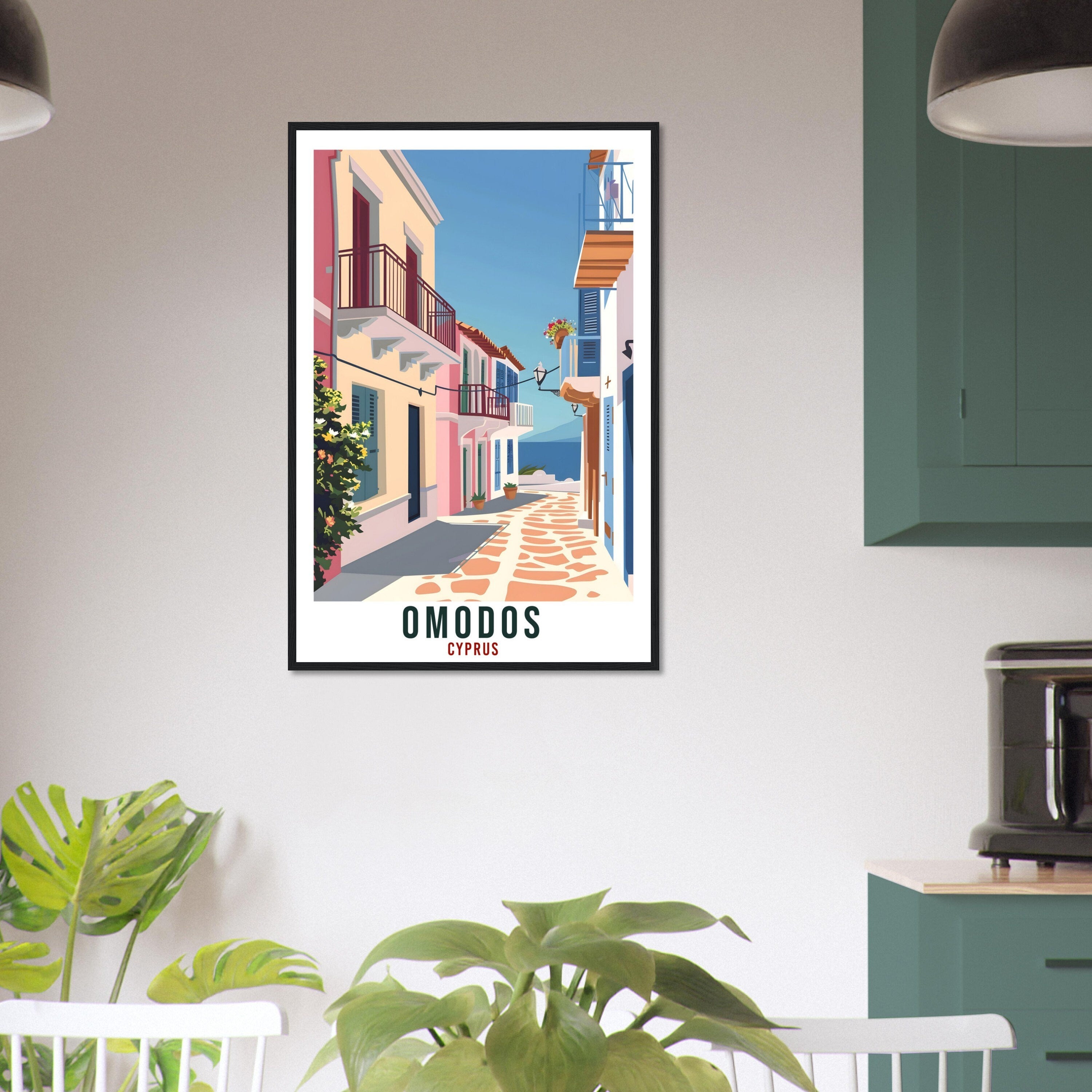 Omodos Cyprus Travel Print Cyprus Wall Art Wall Hanging Home Décor Omodos Gift Cyprus Landmark Artwork Gift Cyprus Holiday Travel Poster