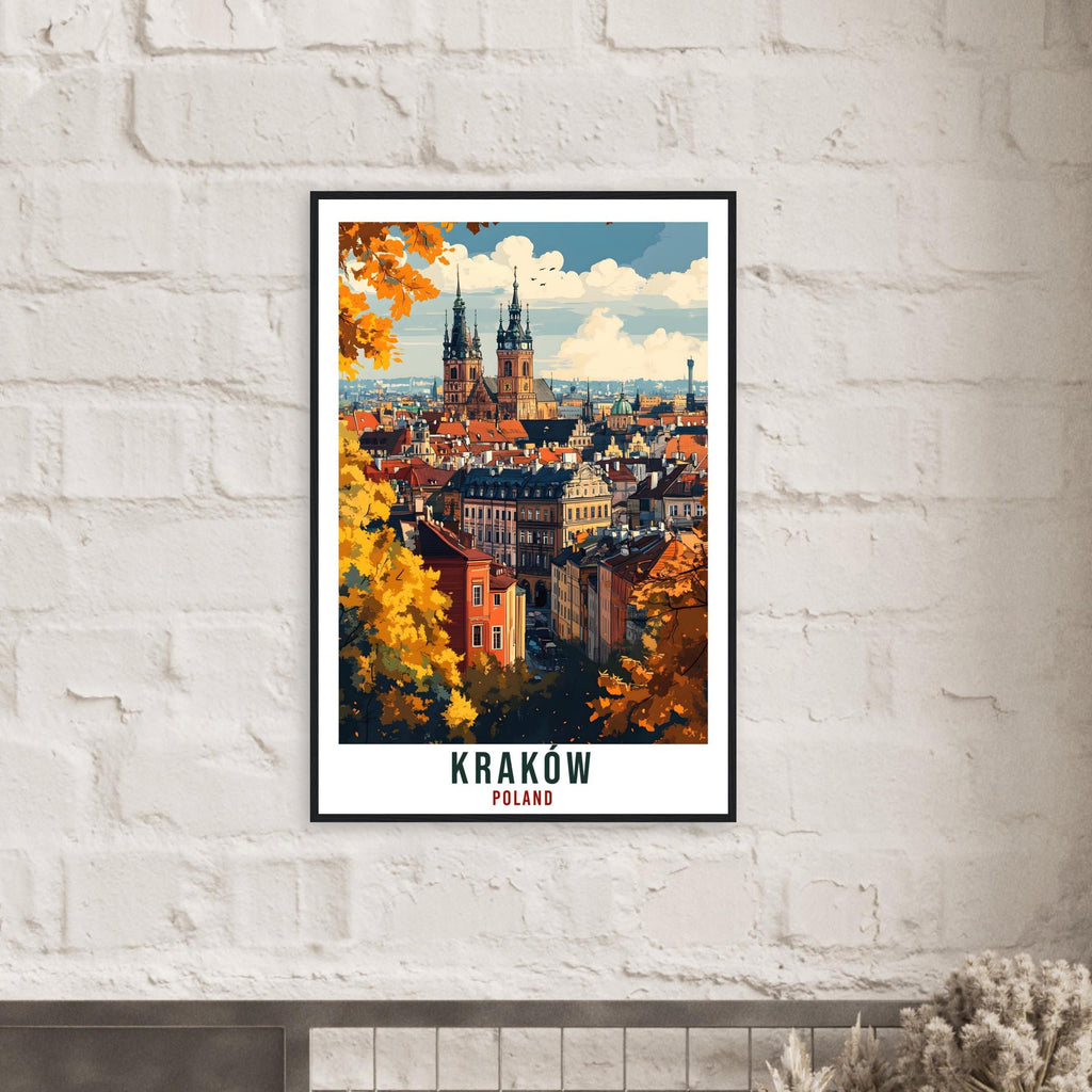 Kraków Travel Print Poland Home Decor Kraków Wall Art Gift Wall Hanging Art Lover Kraków Polish Artwork Travel Poster Poland Travel Art