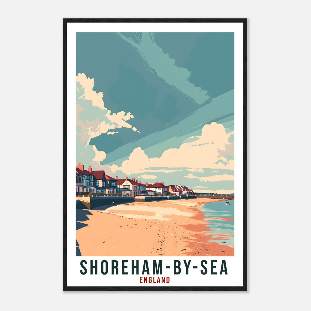 Shoreham-By-Sea Travel Print Wall Art Wall Hanging Home Living Décor Shoreham-By-Sea Art Lovers Gift UK Artwork Gift England Travel Poster