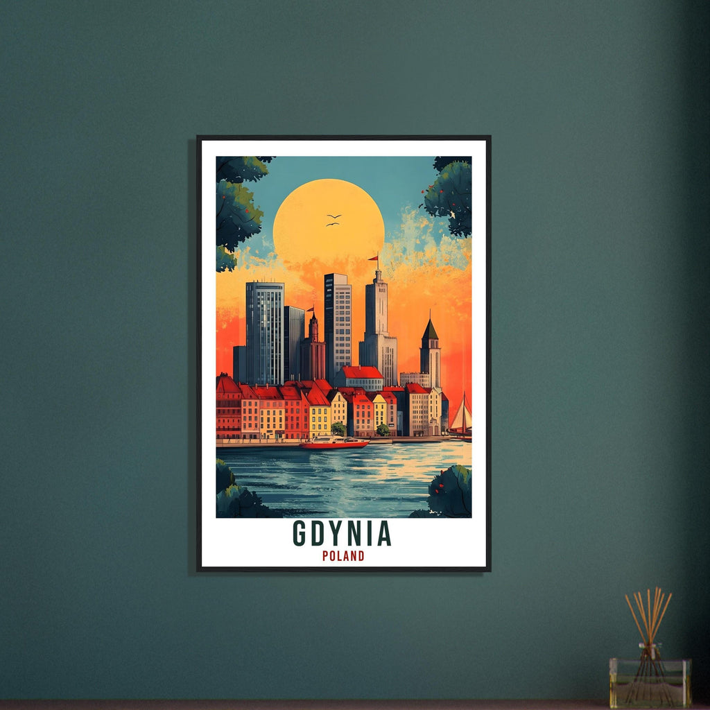 Gdynia Travel Print Poland Home Decor Gdynia Wall Art Gift Wall Hanging Art Lover Gdynia Polish Artwork Travel Poster Poland Travel Art