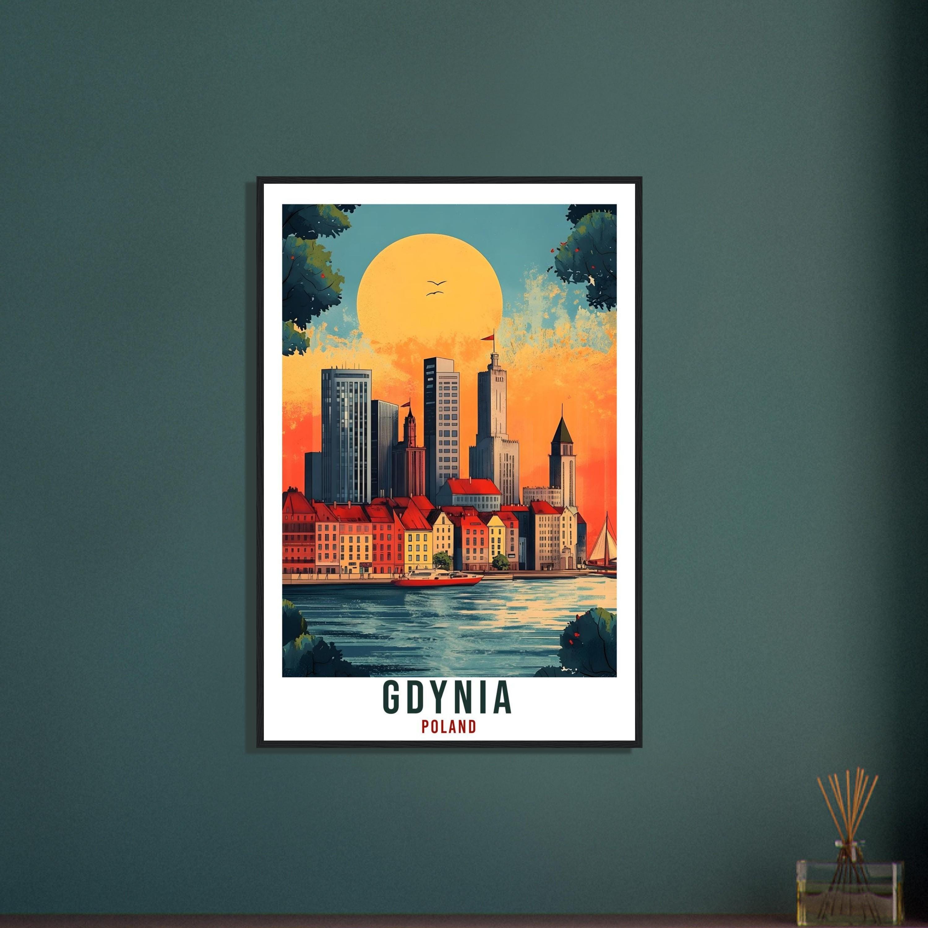 Gdynia Travel Print Poland Home Decor Gdynia Wall Art Gift Wall Hanging Art Lover Gdynia Polish Artwork Travel Poster Poland Travel Art