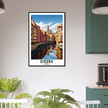 Girona Travel Print Spain Home Decoration Girona Spanish City Wall Art Gift Wall Hanging Art Lover Spain Artwork Girona Travel Poster Gift