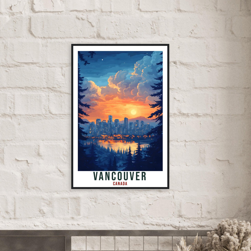 Vancouver Travel Print Canada Home Decor Vancouver Wall Art Gift Wall Hanging Art Lover Vancouver Canadian Artwork Travel Poster Canada Art