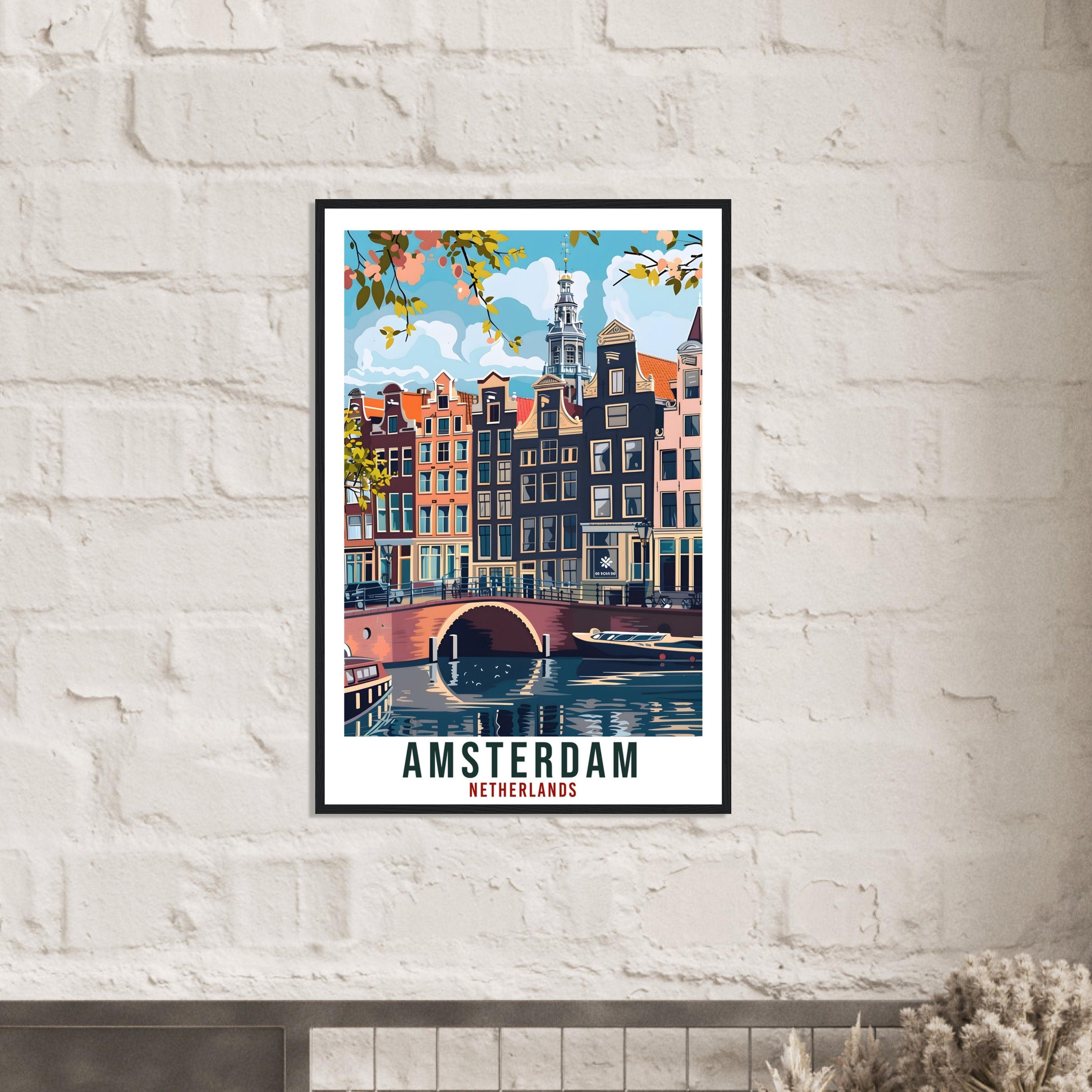 Amsterdam Travel Print Holland Wall Art Wall Hanging Home Décor Amsterdam Gift Art Lovers Dutch Artwork Gift The Netherlands Travel Poster