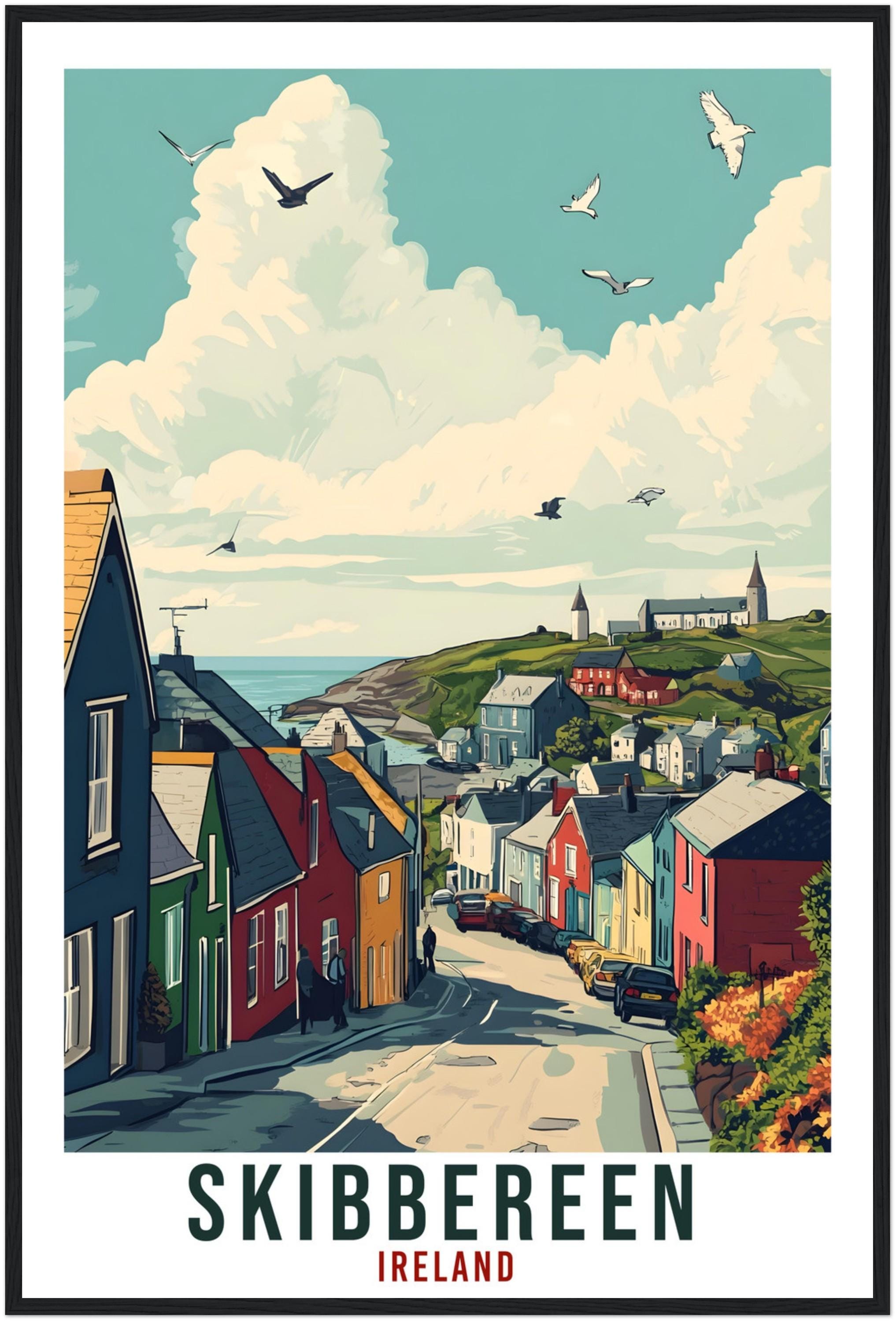 Skibbereen Travel Print Ireland Home Decor Skibbereen Wall Art Wall Hanging Art Lover Irish Artwork Travel Poster Skibbereen Ireland Travel