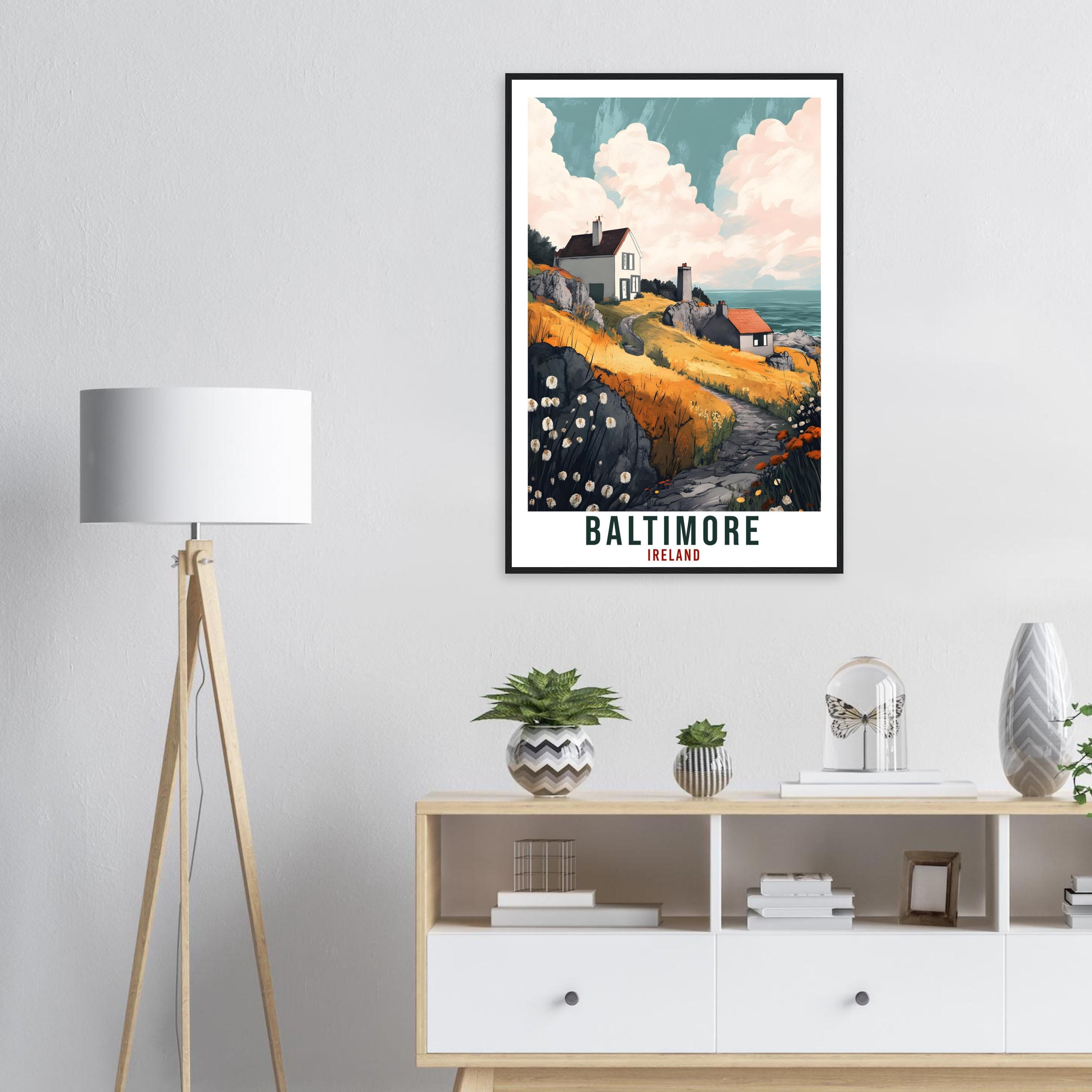 Baltimore Travel Print Ireland Home Decor Baltimore Wall Art Gift Wall Hanging Art Lover Cork Irish Artwork Travel Poster Ireland Travel Art