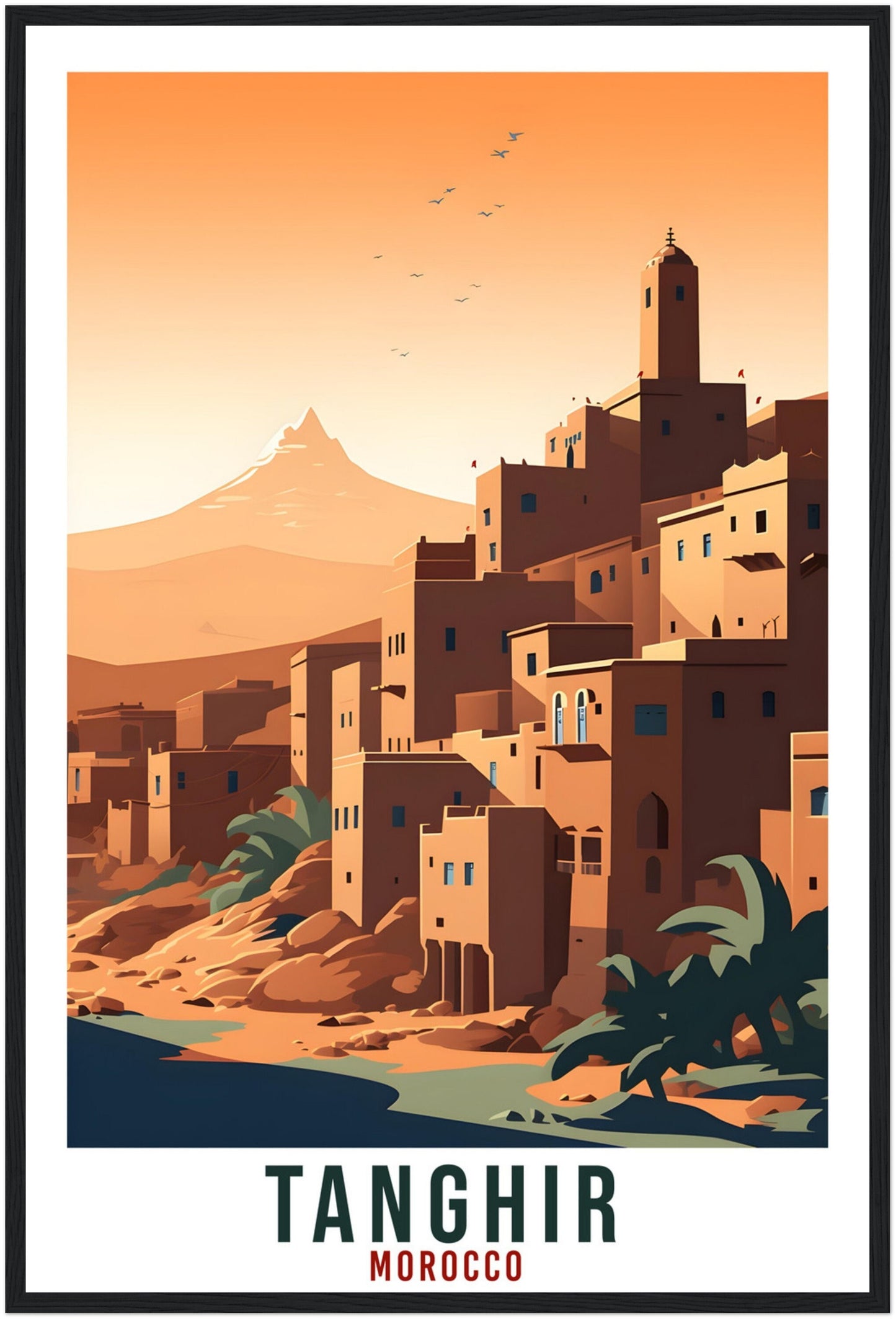 Tanghir Morocco Travel Print Wall Art Wall Hanging Home Décor Tanghir Gift Art Lovers Morocco Artwork Gift Print African Landmark Poster