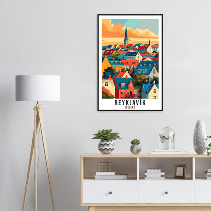 Reykjavík Iceland Travel Print Wall Art Wall Hanging Home Décor Reykjavík Gift Travel Art Iceland Artwork City Landscape Travel Poster