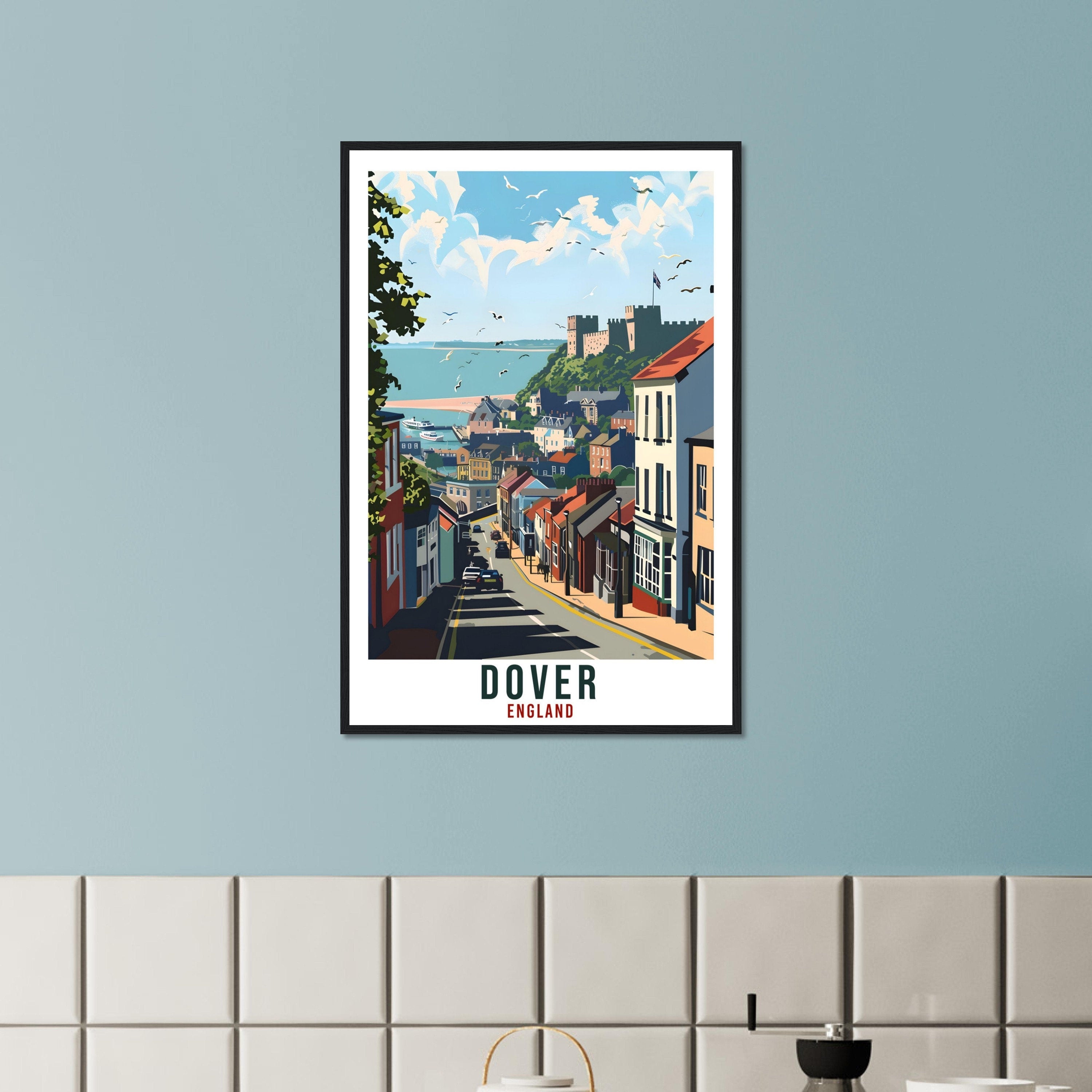 Dover Travel Print Wall Art Dover Wall Hanging Home Living Décor Dover Gift Art Lovers Gift UK Artwork Gift Print England Travel Poster