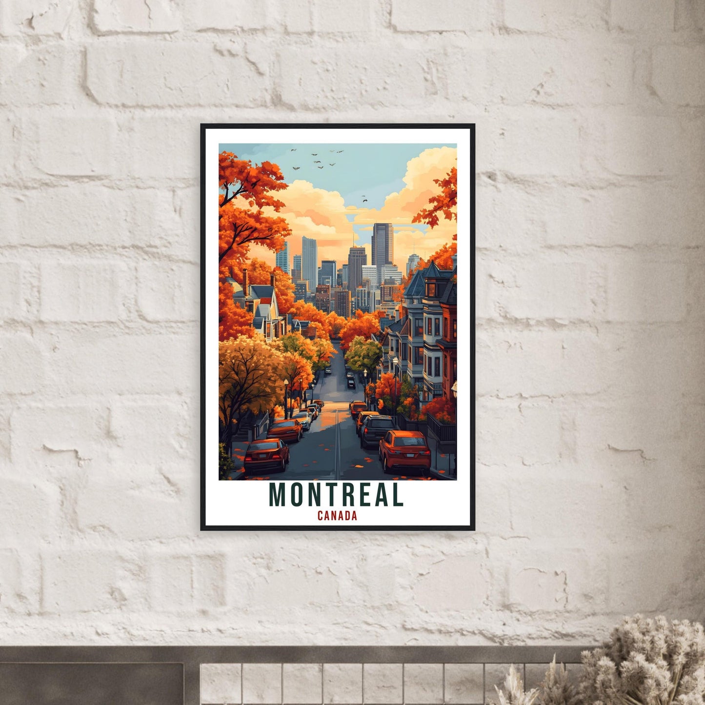 Montreal Travel Print Canada Home Decor Montreal Wall Art Gift Wall Hanging Art Lover Montreal Canadian Artwork Travel Poster Quebec Artwork