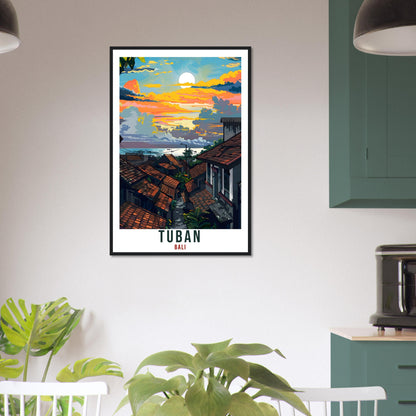 Tuban Bali Travel Print Bali Wall Art Wall Hanging Home Décor Tuban Gift Landmark Artwork Travel Art Lover Indonesia Tuban Travel Poster