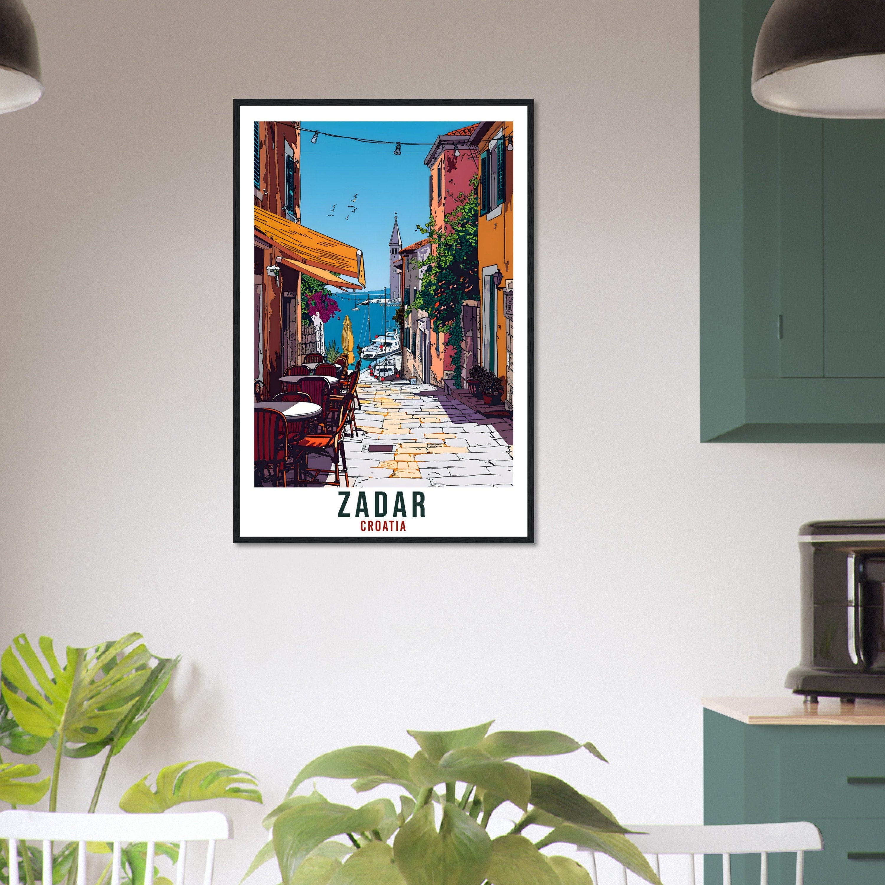 Zadar Travel Print Croatia Wall Art Wall Hanging Home Décor Zadar Gift Croatian Landmark Artwork Gift Zadar Croatia Holiday Travel Poster