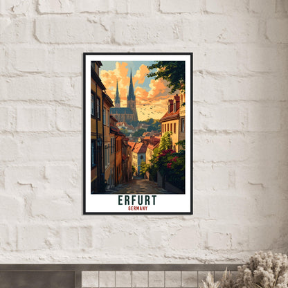 Erfurt Travel Print Germany Home Decoration Erfurt German City Wall Art Gift Wall Hanging Art Lover Germany Artwork Erfurt Travel Poster