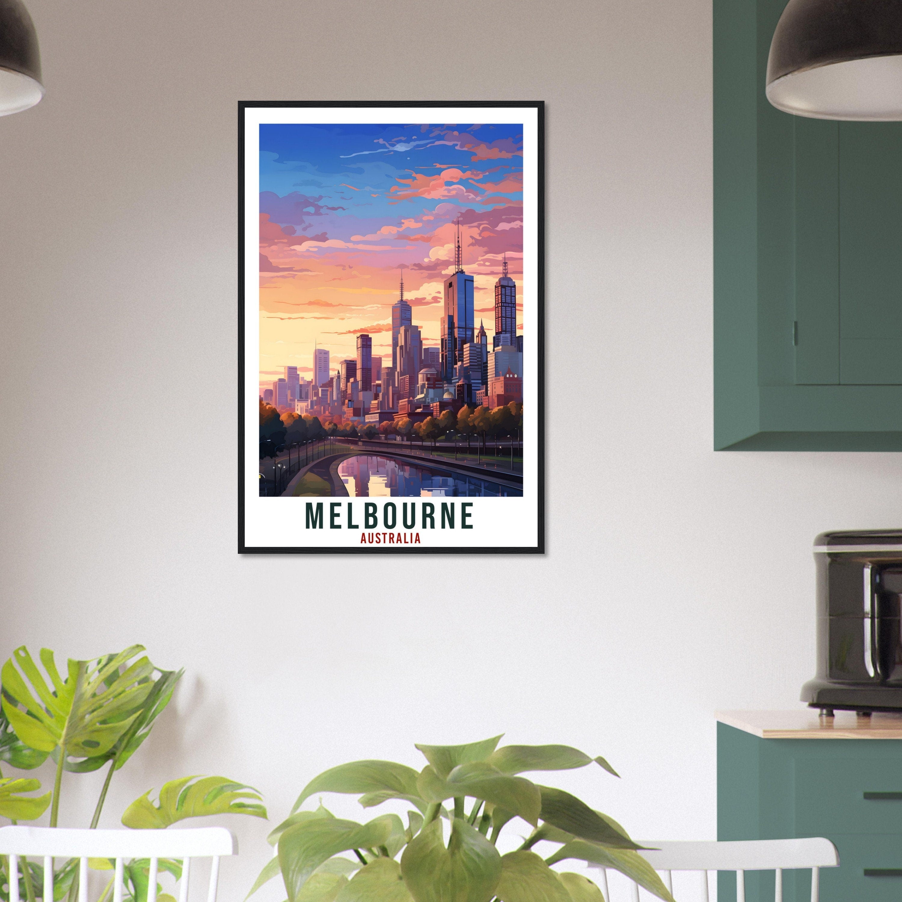 Melbourne Travel Poster Wall Art Melbourne Australia Cityscape Artwork Melbourne Art Gifts Melbourne Travel Print Australian Art Lover Gift