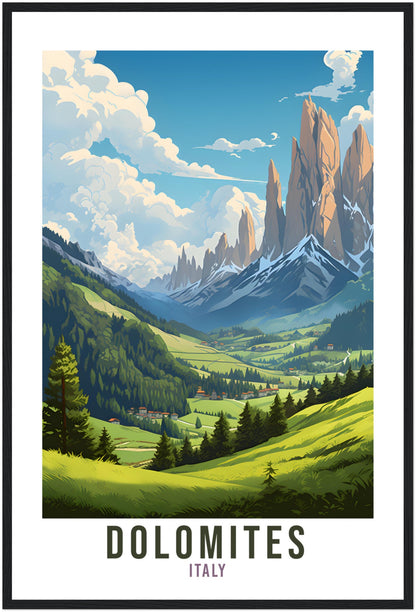 Dolomites Italy Travel Print Wall Art Dolomites Wall Hanging Home Décor Italy Gift Art Lovers Italy Art Lover Gift Dolomites Italy Print