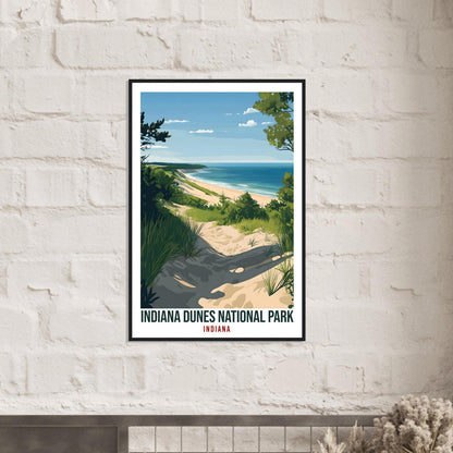 Indiana Dunes National Park USA Travel Print Wall Art Wall Hanging Home Décor Indiana Dunes Gift Travel Art USA Hiking Artwork Travel Poster