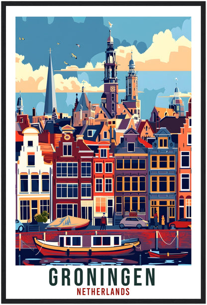 Groningen Travel Print Holland Wall Art Wall Hanging Home Décor Gift Art Lovers Gift Dutch Artwork The Netherlands Groningen Travel Poster
