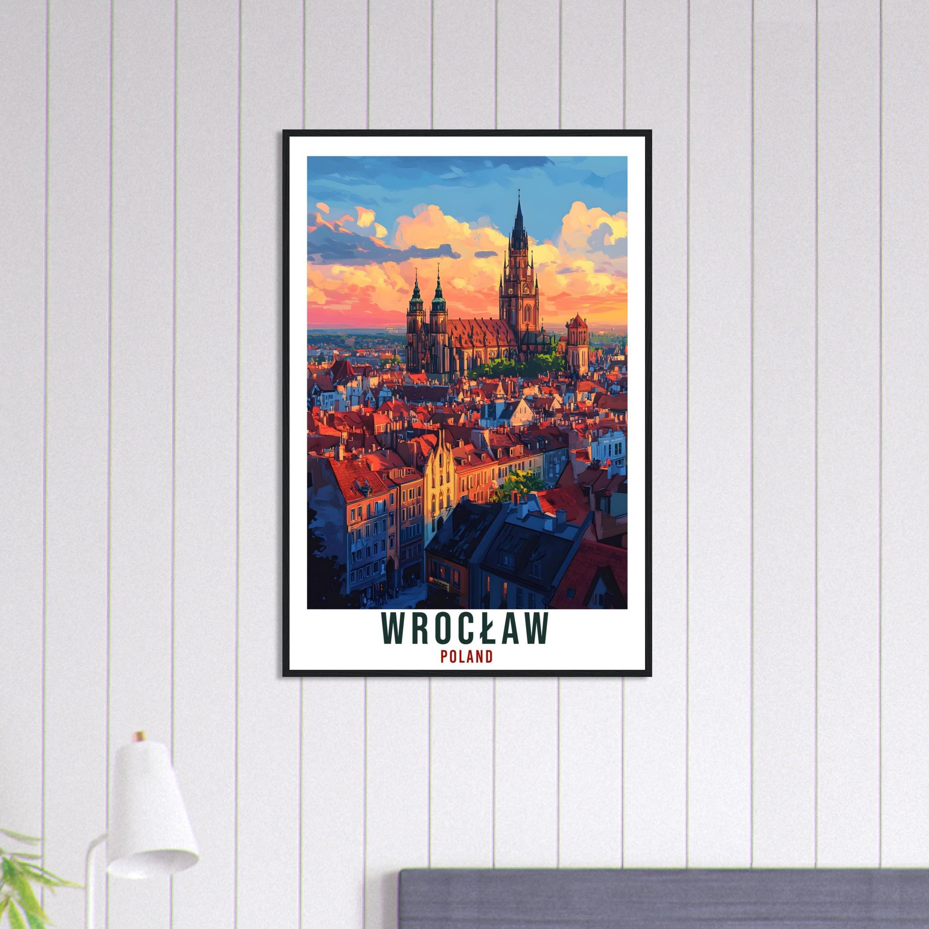 Wrocław Travel Print Poland Home Decor Wrocław Wall Art Gift Wall Hanging Art Lover Wrocław Polish Artwork Travel Poster Poland Travel Art
