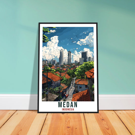 Medan Travel Print Bali Wall Art Wall Hanging Home Décor Medan Gift Landmark Artwork Travel Art Lover Indonesia Medan Travel Poster