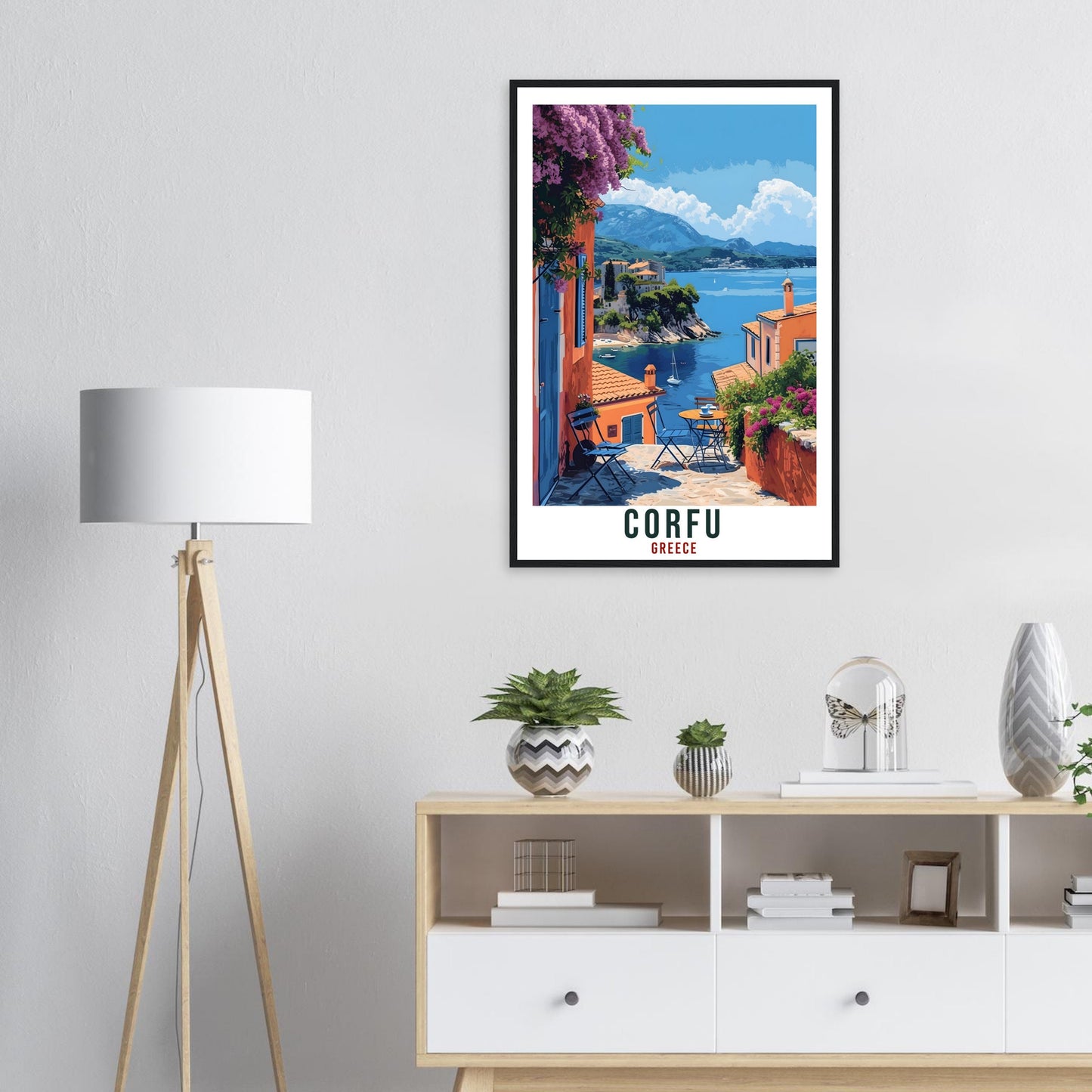 Corfu Travel Print Greece Home Decoration Corfu Greek Island Wall Art Gift Wall Hanging Art Lover Greece Artwork Corfu Travel Poster Gift