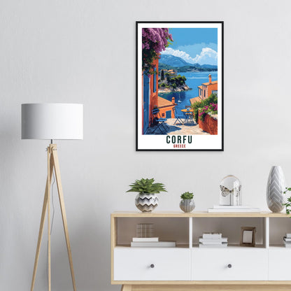 Corfu Travel Print Greece Home Decoration Corfu Greek Island Wall Art Gift Wall Hanging Art Lover Greece Artwork Corfu Travel Poster Gift