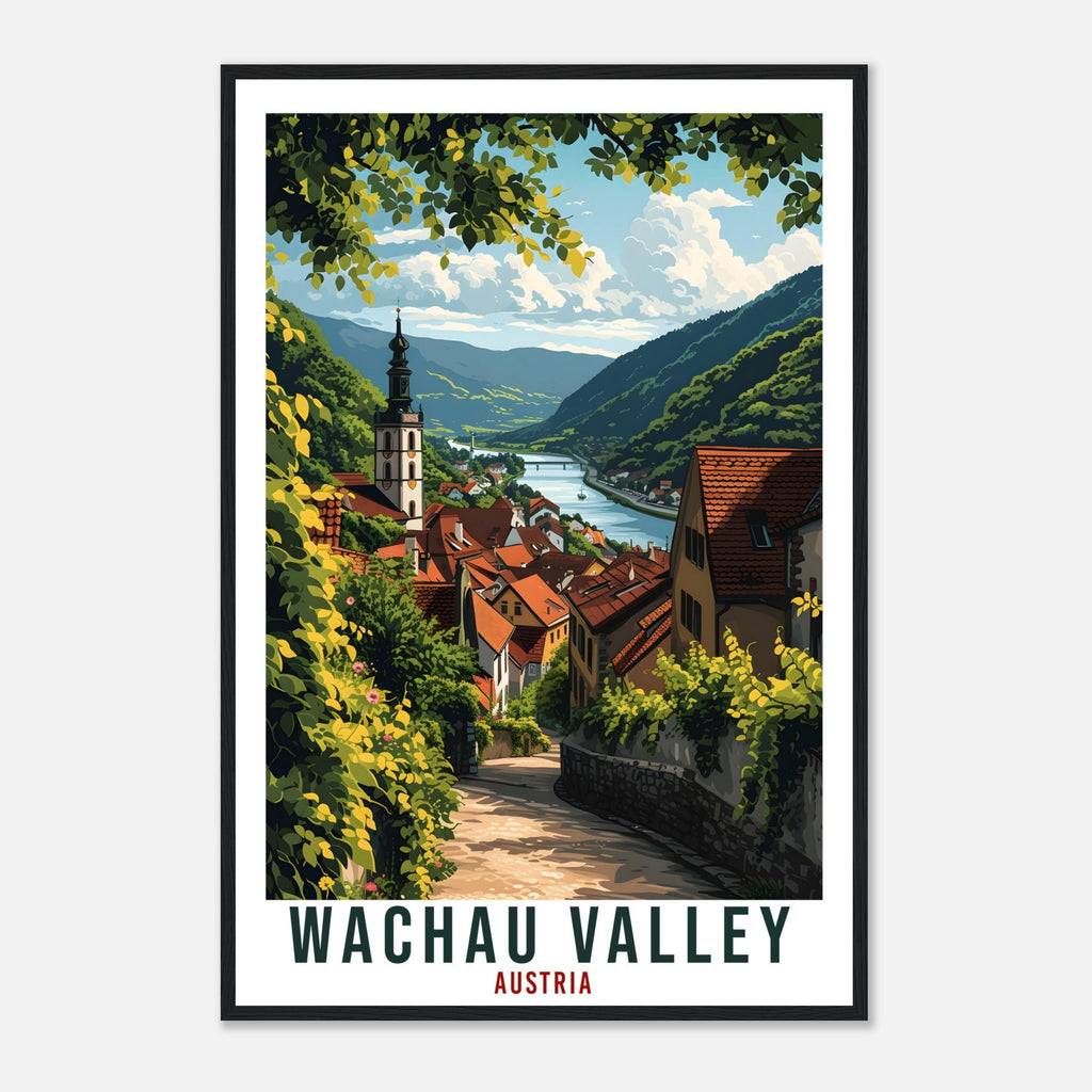 Wachau Valley Travel Print Austria Home Decor Austrian City Wall Art Gift Wall Hanging Art Lover Austria Artwork Wachau Valley Travel Poster