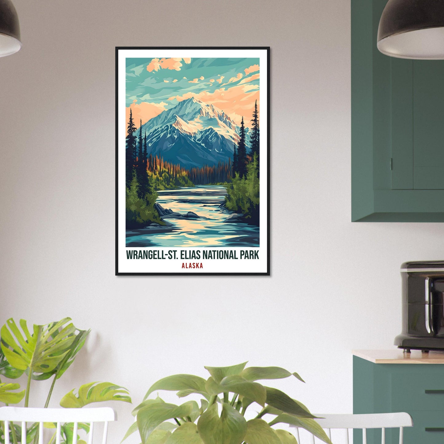 Wrangell-St. Elias National Park Alaska USA Travel Print Wall Art Wall Hanging Home Décor Alaska Gift Travel Art USA Artwork Travel Poster