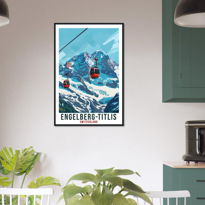 Engelberg-Titlis Travel Print Swiss Wall Art Wall Hanging Décor Engelberg-Titlis Gift Art Lover Switzerland Artwork Gift Swiss Travel Poster