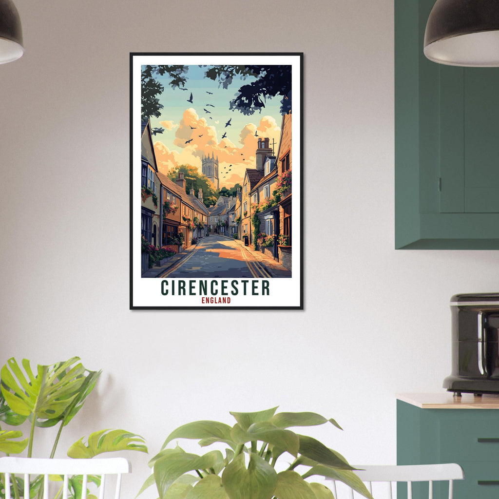 Cirencester Travel Print England Home Decor Cirencester Wall Art Gift Wall Hanging Art Lover England Republic Artwork Travel Poster UK Art