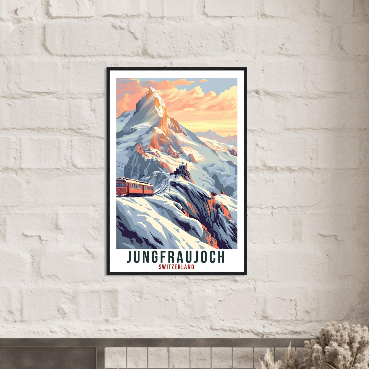 Jungfraujoch Travel Print Swiss Wall Art Wall Hanging Home Décor Jungfraujoch Gift Art Lovers Switzerland Artwork Gift Swiss Travel Poster
