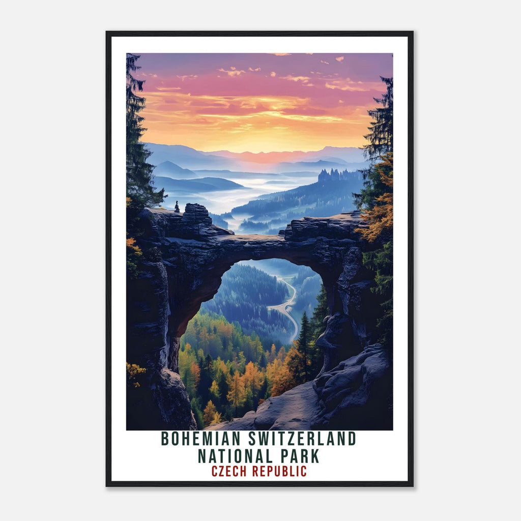 Bohemian Switzerland National Park Travel Print Czech Republic Home Decor Wall Art Gift Wall Hanging Art Lover Czechia Artwork Travel Poster
