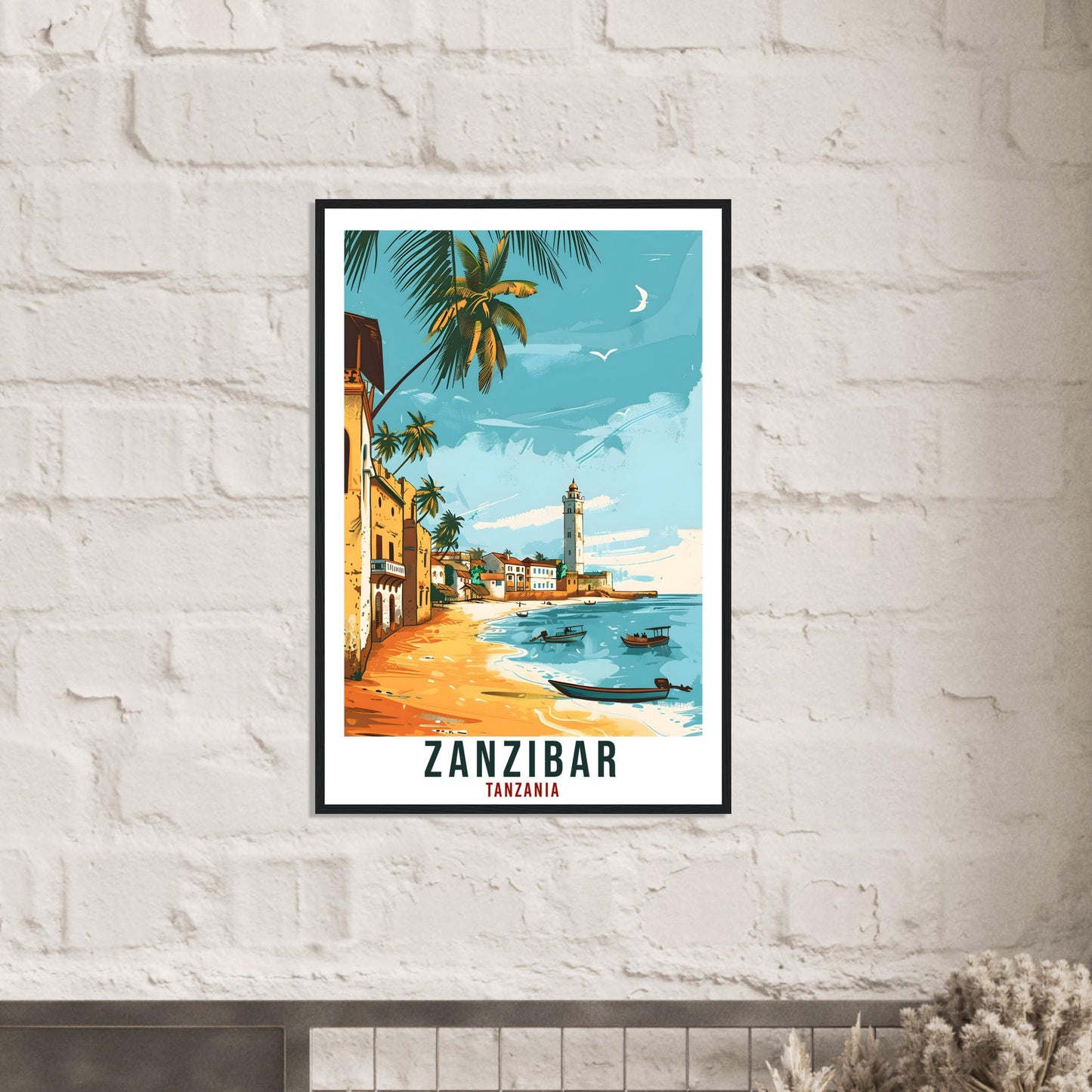 Zanzibar Tanzania Travel Print Wall Art Wall Hanging Home Décor Zanzibar Gift Art Lovers Tanzania Artwork Gift Print African Landmark Poster