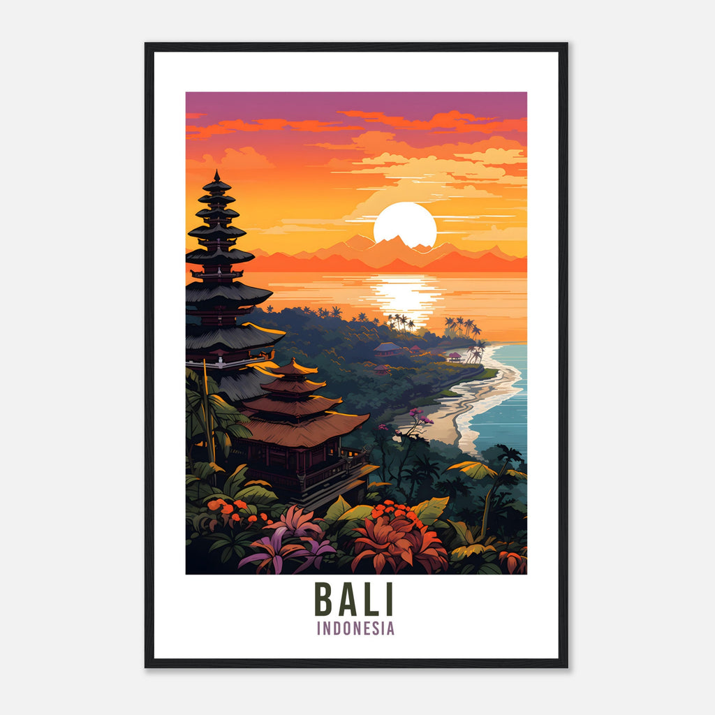 Bali Travel Print Indonesia Wall Art Bali Wall Hanging Home Décor Indonesia Gift Art Lovers Indonesia Art Lover Gift Bali Holiday Print