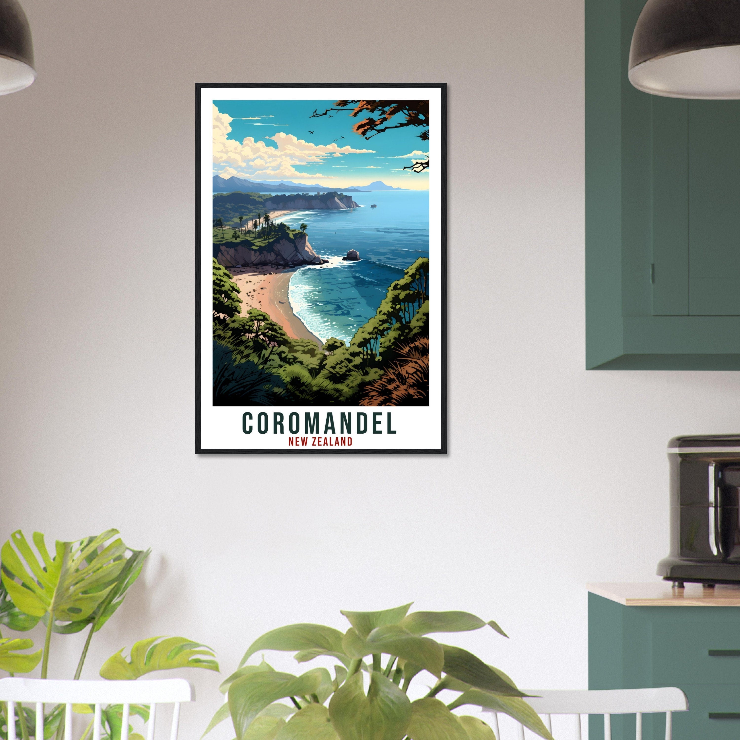 Coromandel Travel Print Wall Art Coromandel New Zealand Home Decor Artwork Art Gifts Coromandel Travel Poster New Zealand Art Lovers Gift