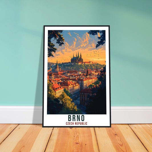Brno Travel Print Czech Republic Home Decor Brno Wall Art Gift Wall Hanging Art Lover Brno Czechia Artwork Travel Poster Travel Artwork