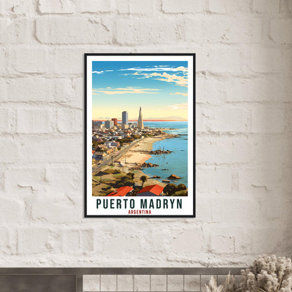 Puerto Madryn Travel Print Wall Art Puerto Madryn Argentina City Landscape Artwork Madryn Argentina Art Gift Madryn Travel Poster Home Decor