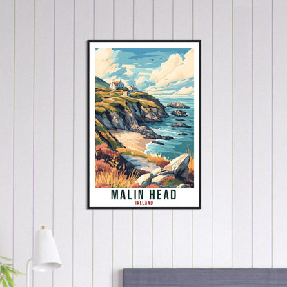 Malin Head Travel Print Ireland Home Decor Malin Head Wall Art Wall Hanging Art Lover Irish Artwork Travel Poster Malin Head Ireland Travel