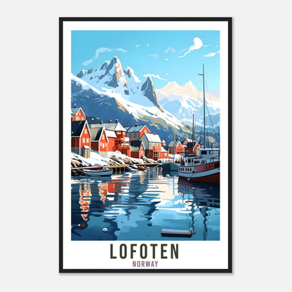 Lofoten Norway Travel Print Lofoten Islands Wall Hanging Norway Arctic Lofoten Travel Poster Northern Norway Wall Art Lofoten Travel Poster