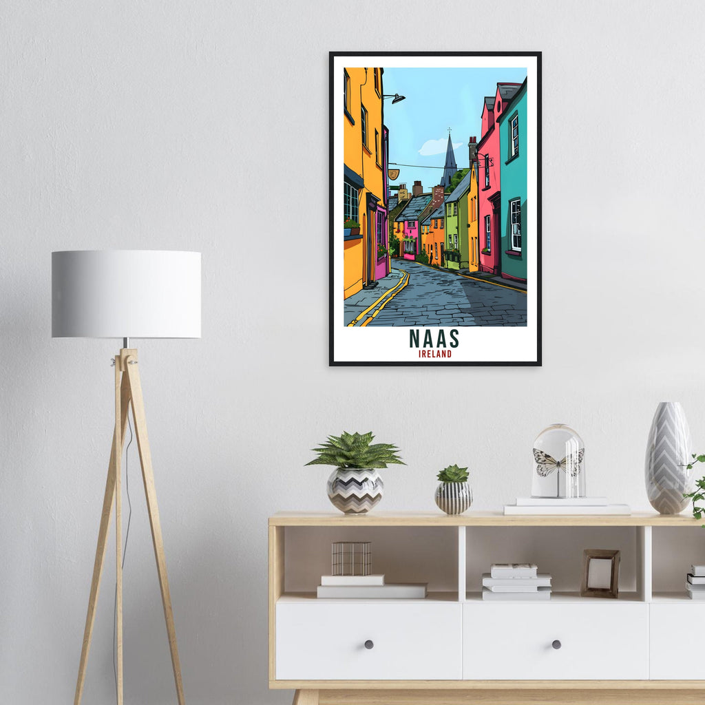 Naas Travel Print Ireland Wall Art Naas Wall Hanging Home Living Décor Naas Gift Art Lovers Gift Irish Artwork Gift Ireland Travel Poster