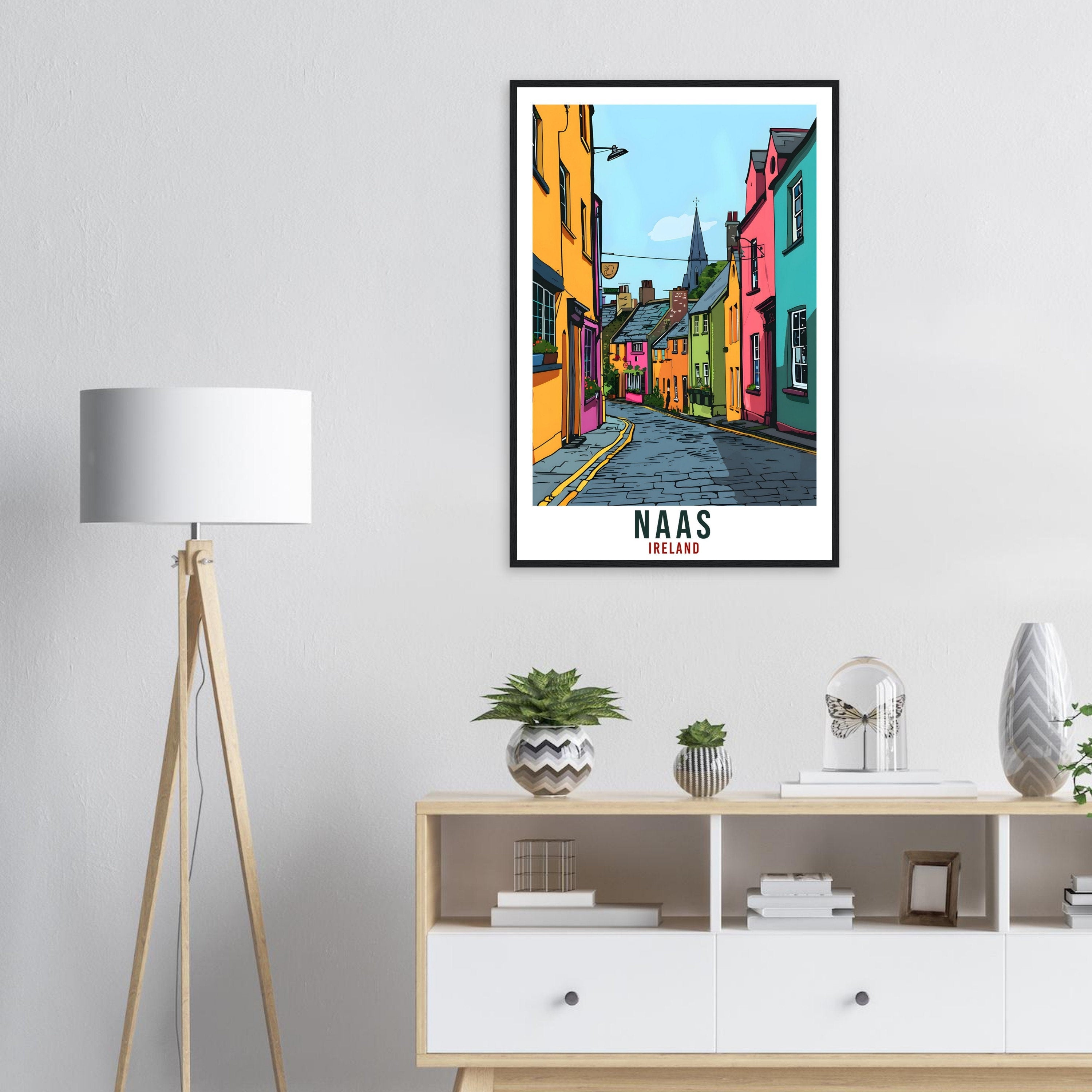 Naas Travel Print Ireland Wall Art Naas Wall Hanging Home Living Décor Naas Gift Art Lovers Gift Irish Artwork Gift Ireland Travel Poster