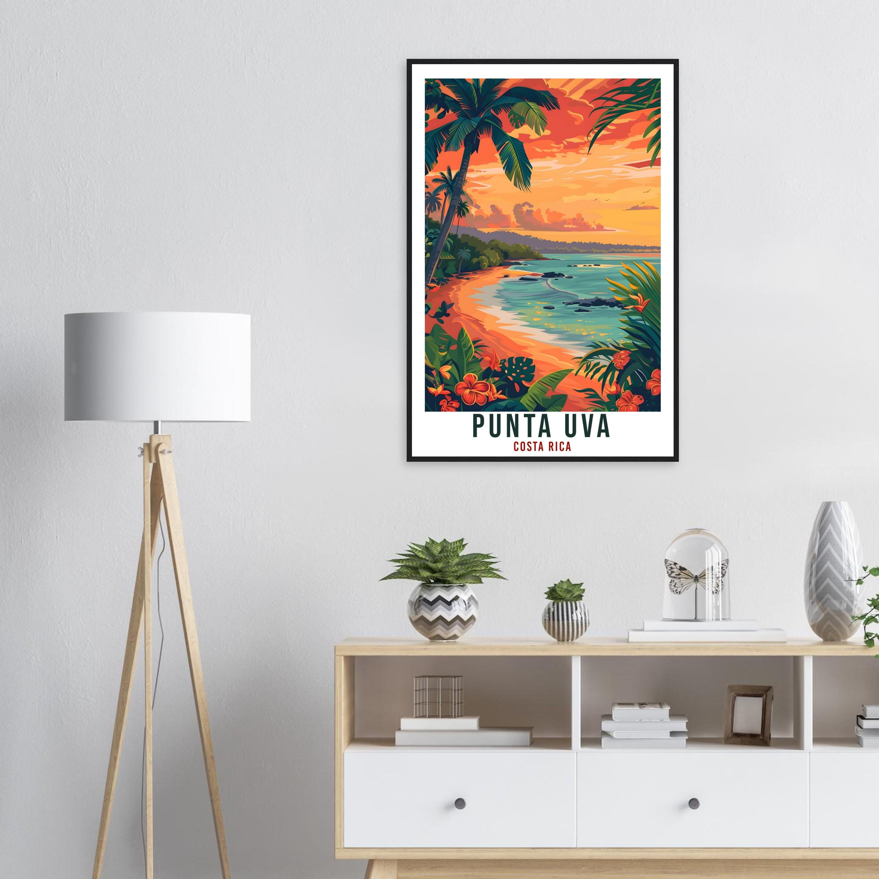 Punta Uva Costa Rica Travel Print Wall Art Wall Hanging Home Décor Punta Uva Gift Landmark Artwork Travel Art Costa Rica City Travel Poster