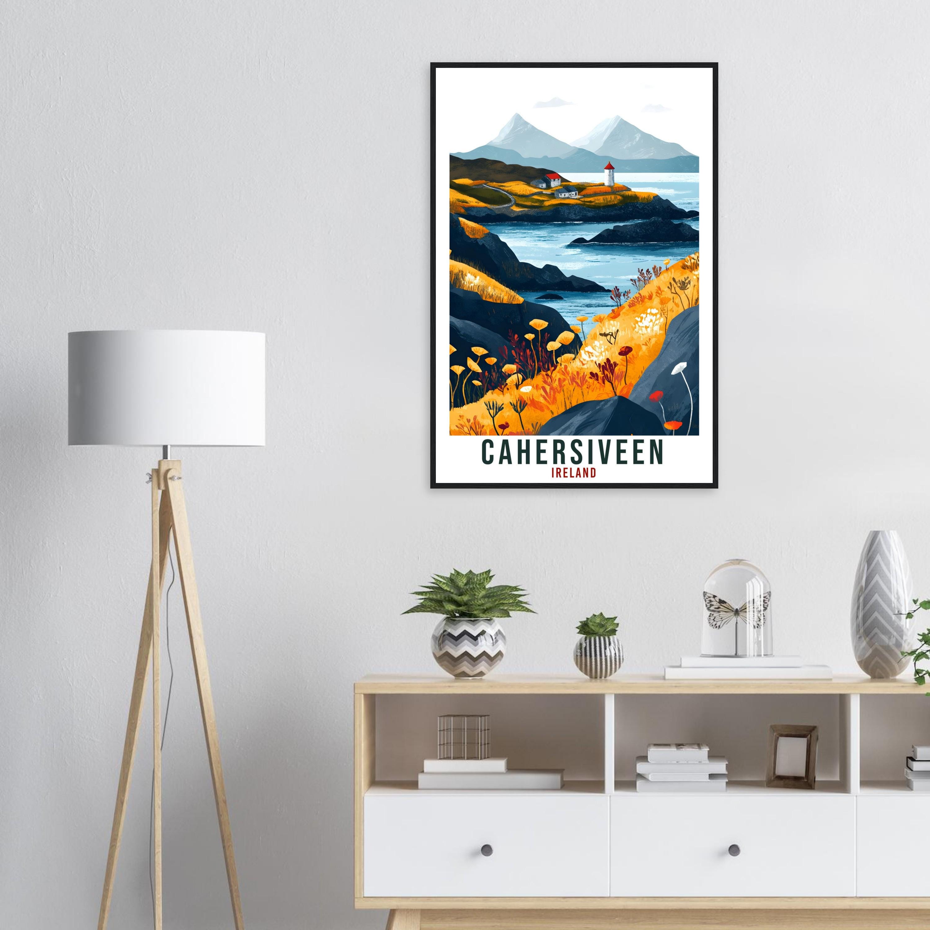 Cahersiveen Travel Print Ireland Decor Kerry Wall Art Gift Wall Hanging Art Lover Cahersiveen Irish Artwork Travel Poster Ireland Travel Art