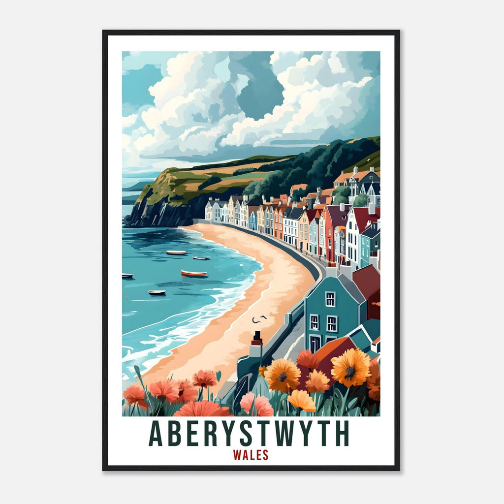Aberystwyth Travel Print Wales Decor Aberystwyth Wall Art Gift Wall Hanging Art Lover Aberystwyth Wales Artwork Travel Poster UK Travel Art