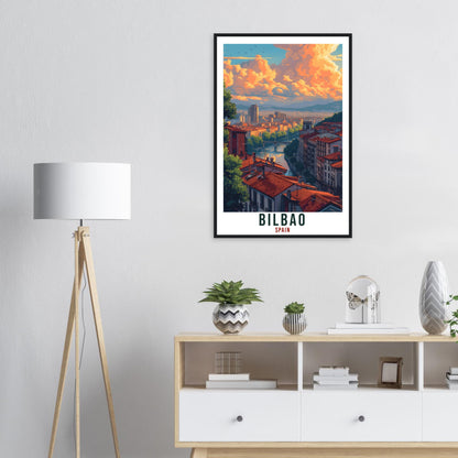 Bilbao Travel Print Spain Home Decoration Bilbao Spanish City Wall Art Gift Wall Hanging Art Lover Spain Artwork Bilbao Travel Poster Gift
