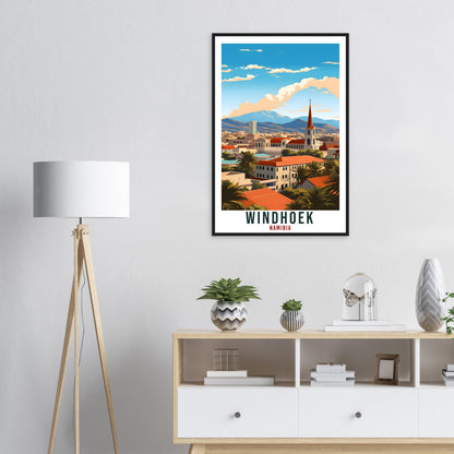 Windhoek Namibia Travel Print Wall Art Wall Hanging Home Décor Windhoek Gift Art Lovers Namibia Artwork Gift Print African Landmark Poster