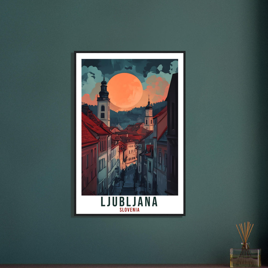 Ljubljana Travel Print Slovenia Decor Ljubljana Wall Art Gift Wall Hanging Art Lover Ljubljana Slovenia Artwork Travel Poster Slovenia Art